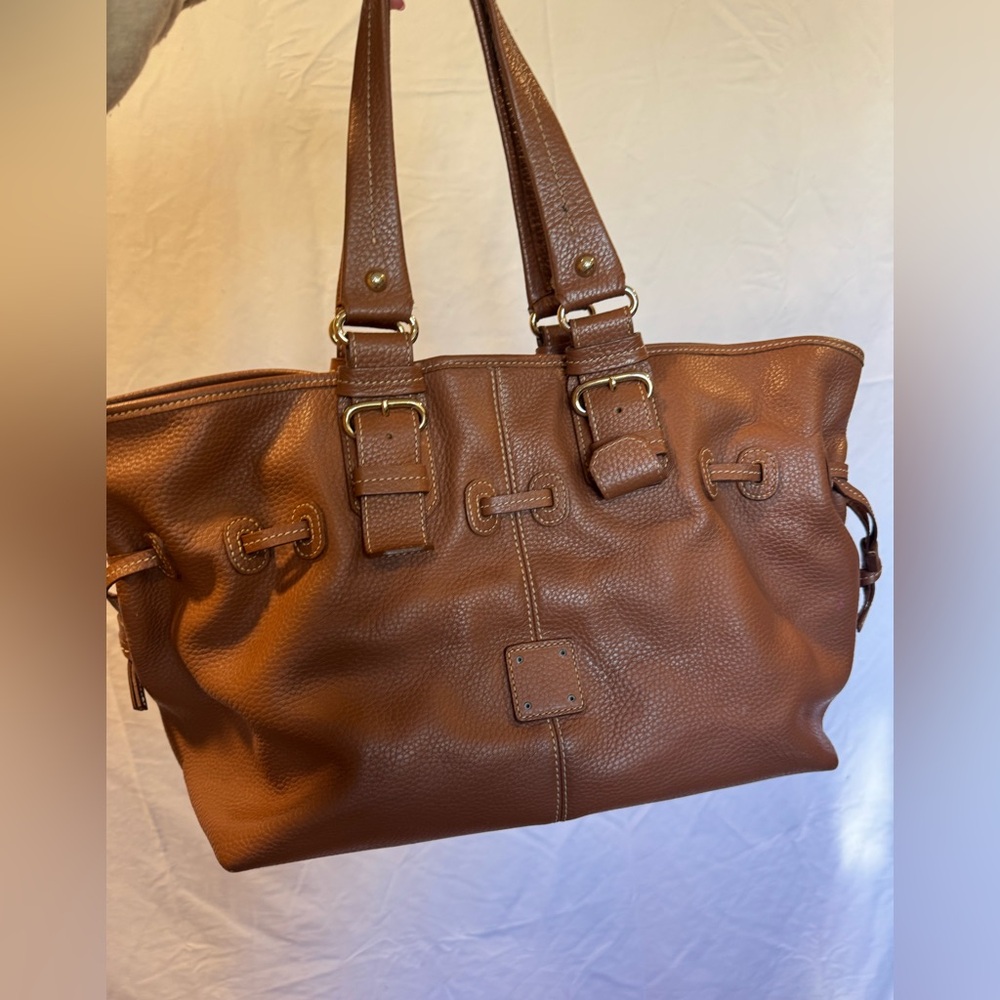 Dooney & Bourke Brown Pebble Leather